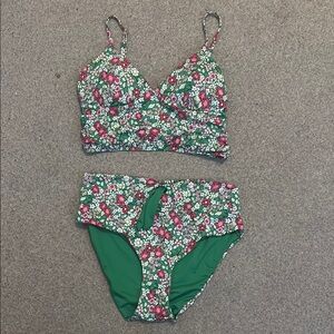Floral Green Bikini Set